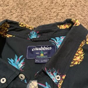 Chubbies Tropical Pineapple Shirt - Black, Blue, Yellow